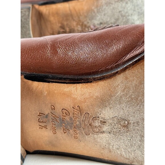 Firenze Mens Shoes Brown Leather Penny Loafer Slip On Classic EU 43.5 US 11 main image 8